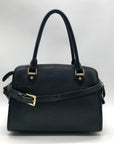 Dooney & Bourke Black Leather P212 Buckle Convertible Satchel Bag