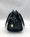 Dooney & Bourke Black Leather P212 Buckle Convertible Satchel Bag