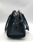 Dooney & Bourke Black Leather P212 Buckle Convertible Satchel Bag