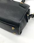 Dooney & Bourke Black Leather P212 Buckle Convertible Satchel Bag