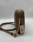 Michael Kors Coated Canvas Camel Jet Set Charm Large East/West Camera Crossbody Bag - NWT