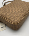 Michael Kors Coated Canvas Camel Jet Set Charm Large East/West Camera Crossbody Bag - NWT