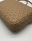 Michael Kors Coated Canvas Camel Jet Set Charm Large East/West Camera Crossbody Bag - NWT