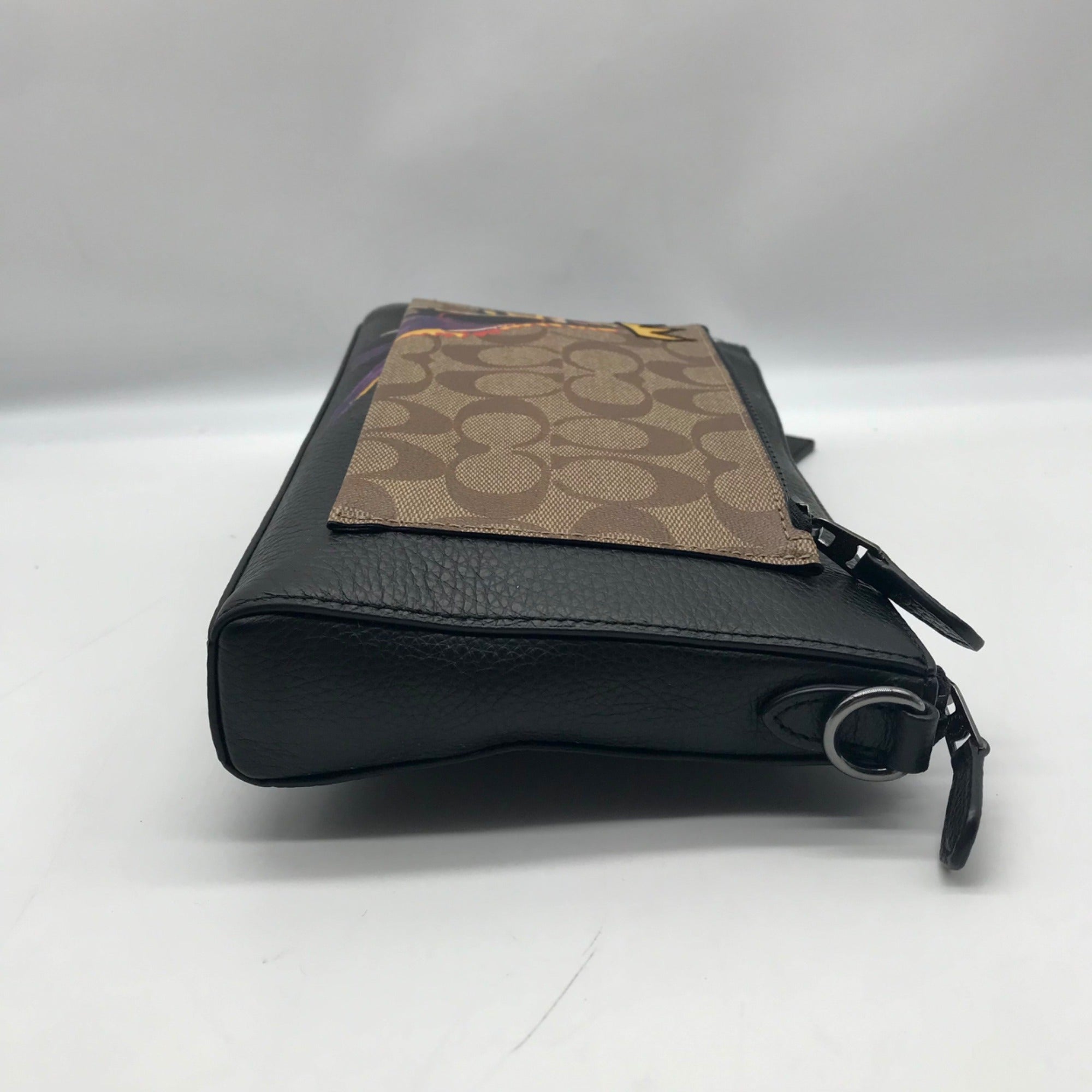 Coach X Jean-Michel Basquiat Holden Black Leather Clutch