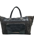 Coach Taylor Gray Suede Satchel Bag