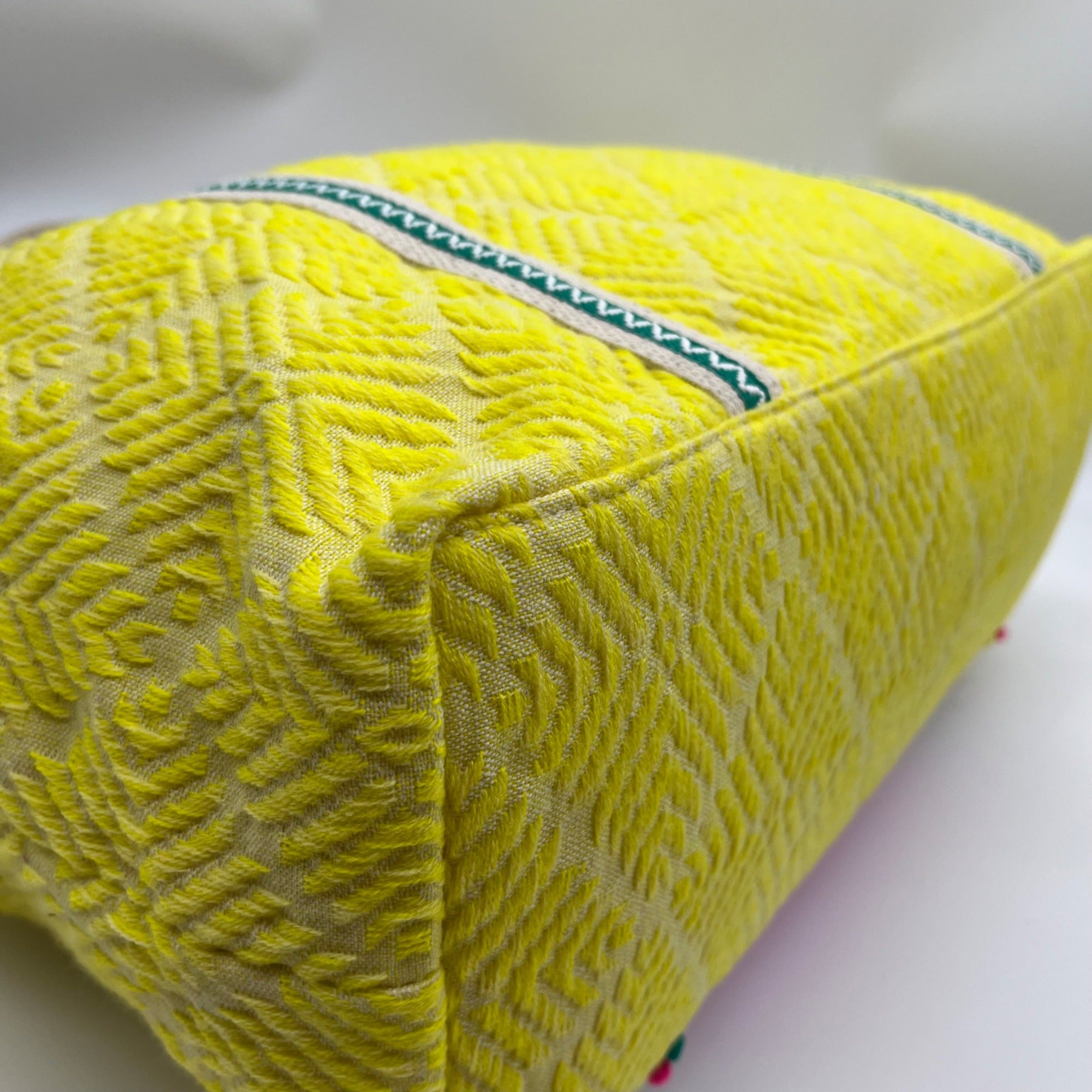America &amp; Beyond Yellow Amalfi Beaded Tote Bag