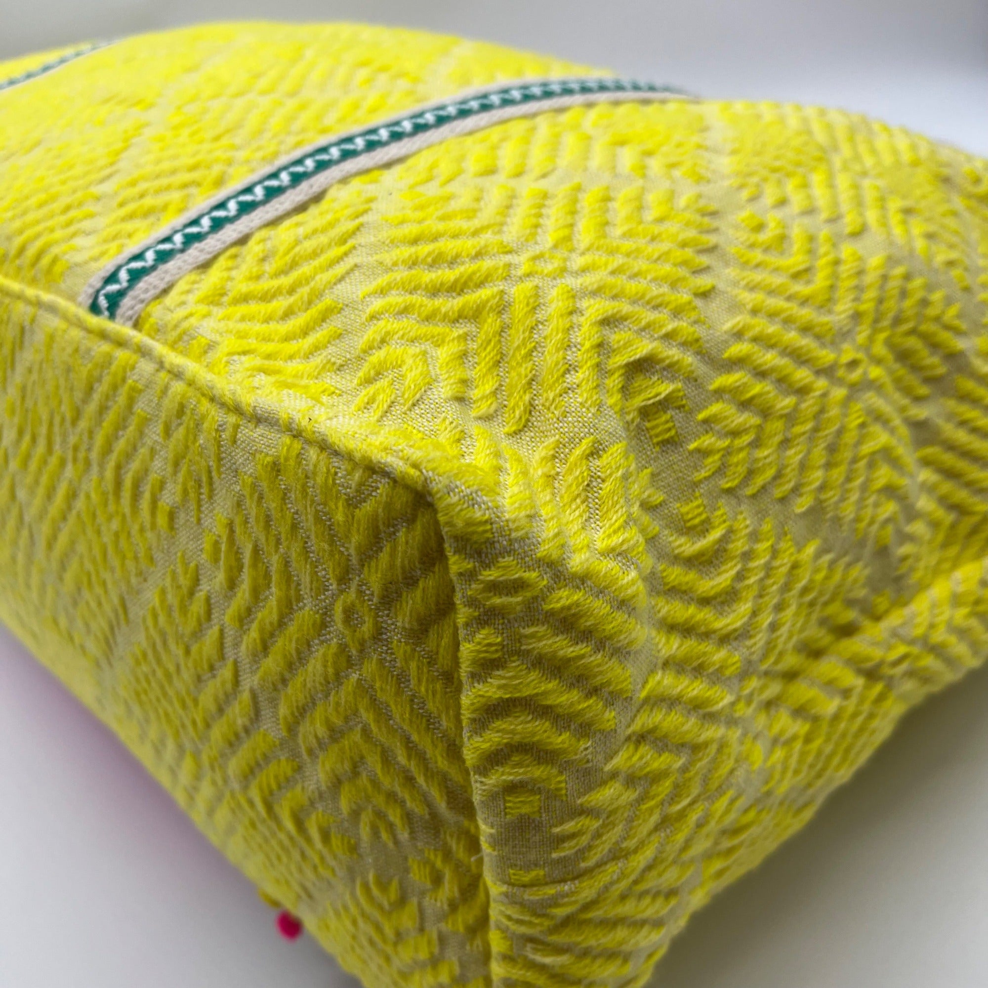 America &amp; Beyond Yellow Amalfi Beaded Tote Bag