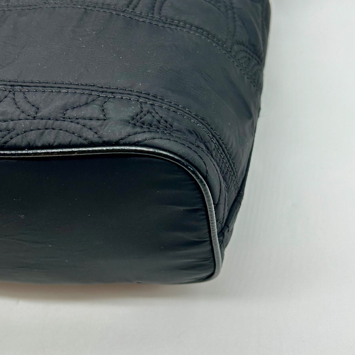 Coach Black Quilted Nylon Hobo Shoulder Bag