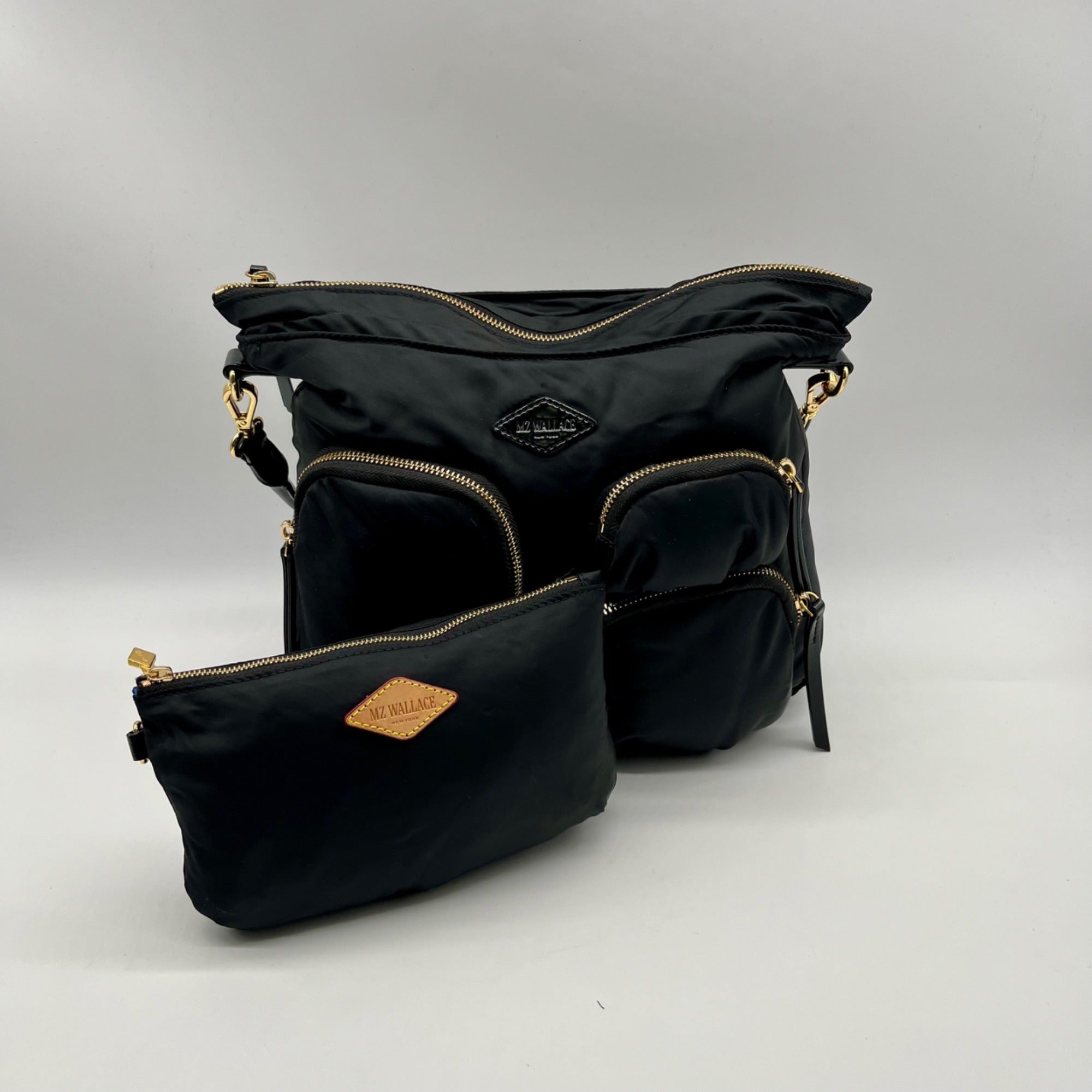 MZ Wallace Black Nylon Chealsea Bag