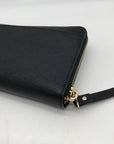 Kate Spade Black Saffiano Leather Neda Laurel Way Zip Around Wallet