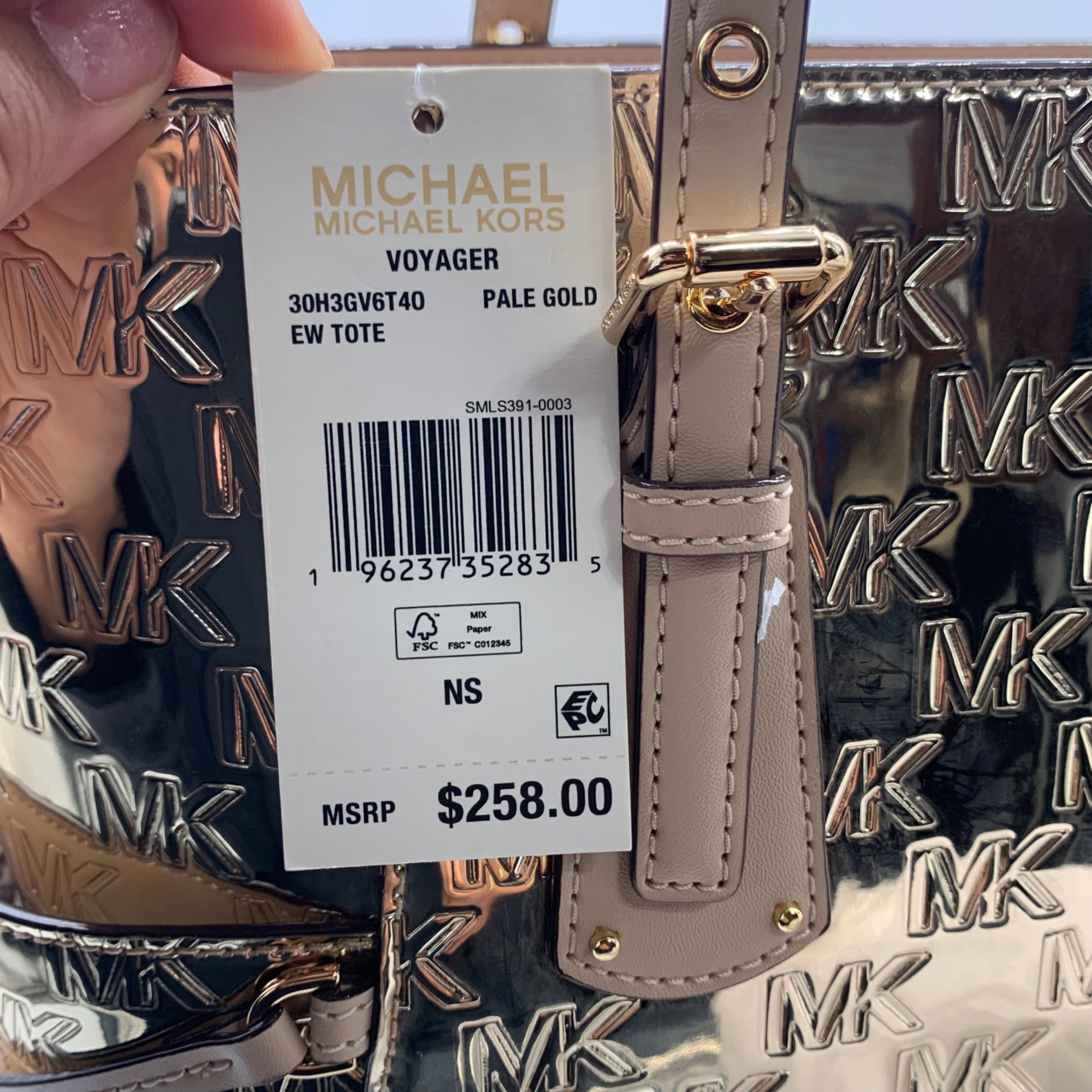 Michael Kors Voyager East/West Pale Gold Tote Bag -  NWT