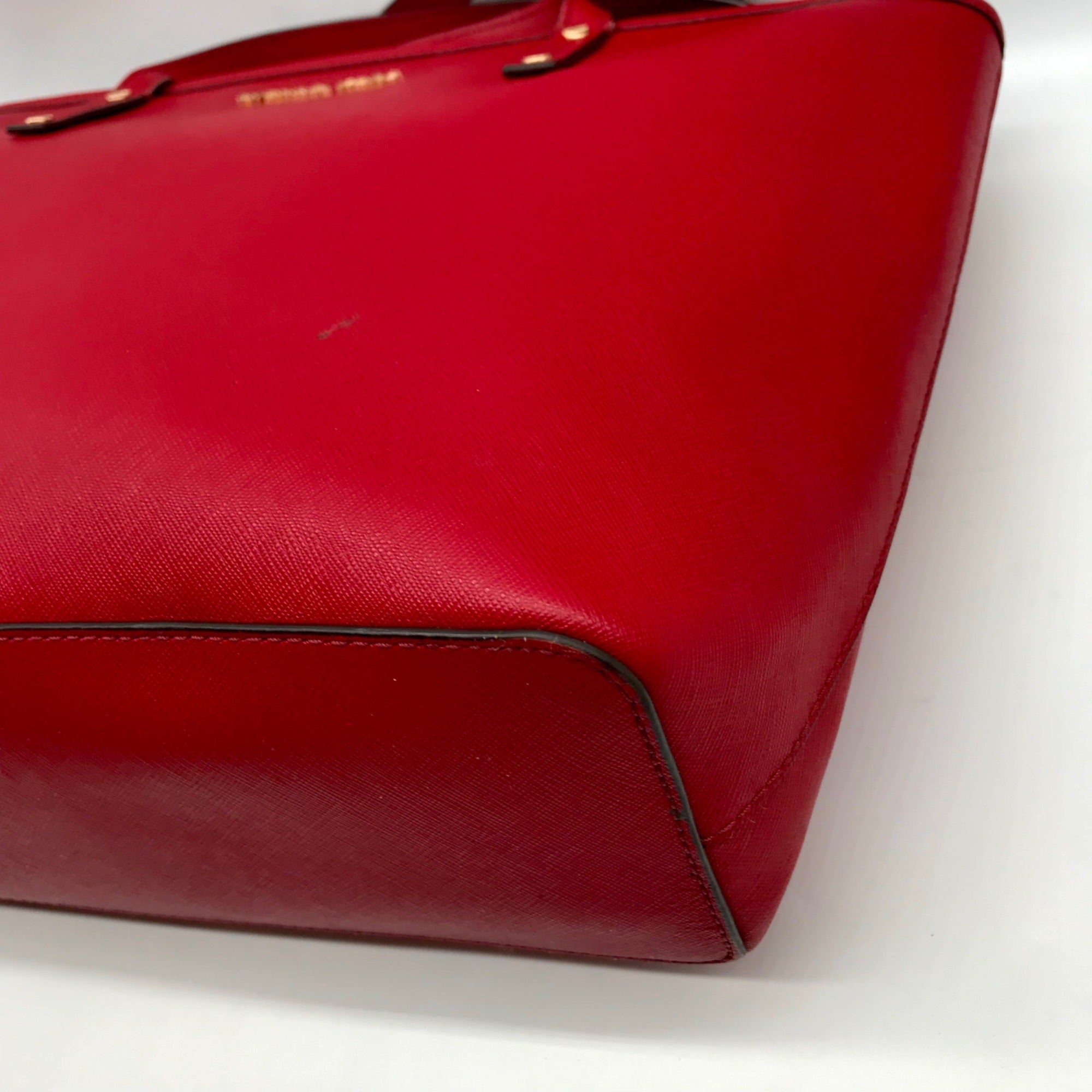 Michael Kors Jet Set Red Saffiano Leather Tote