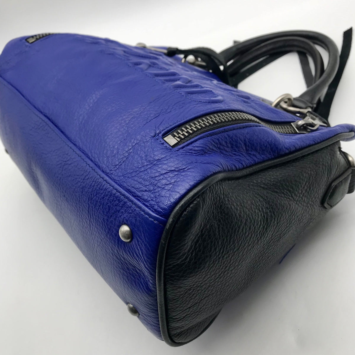 Aimee Kestenberg Blue Glove Tanned Leather Mini Satchel Bag