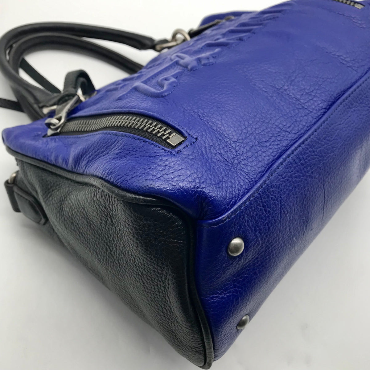 Aimee Kestenberg Blue Glove Tanned Leather Mini Satchel Bag