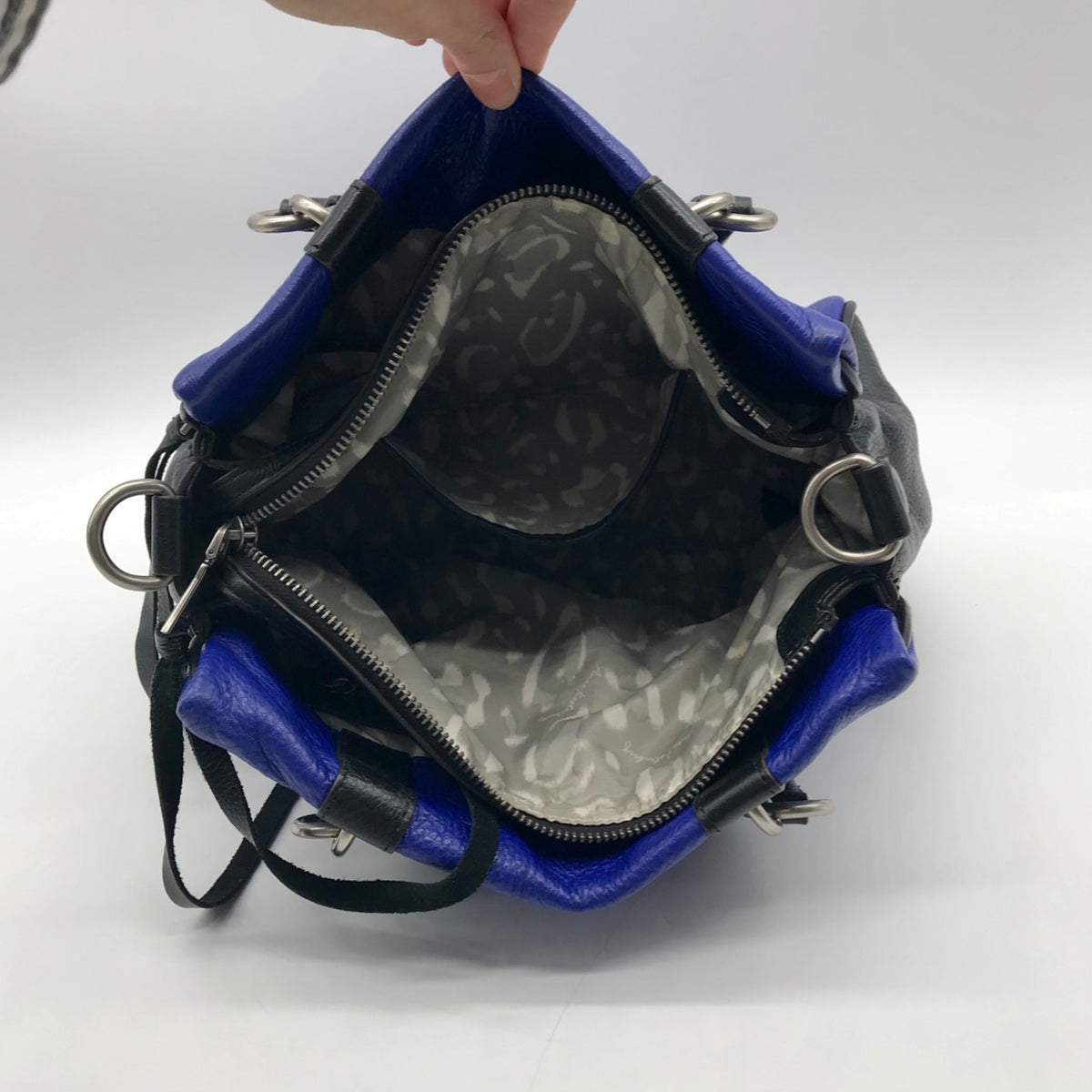 Aimee Kestenberg Blue Glove Tanned Leather Mini Satchel Bag