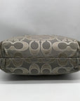 Coach Gray Monogram Canvas Poppy Metallic Glam Tote 15389