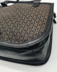 Fossil Black Fabric Ryder Satchel Bag