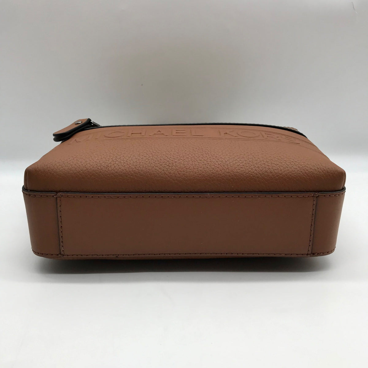 Michael Kors Luggage Brown Pebbled Leather Hudson Utility Crossbody Bag