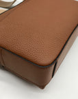 Michael Kors Luggage Brown Pebbled Leather Hudson Utility Crossbody Bag