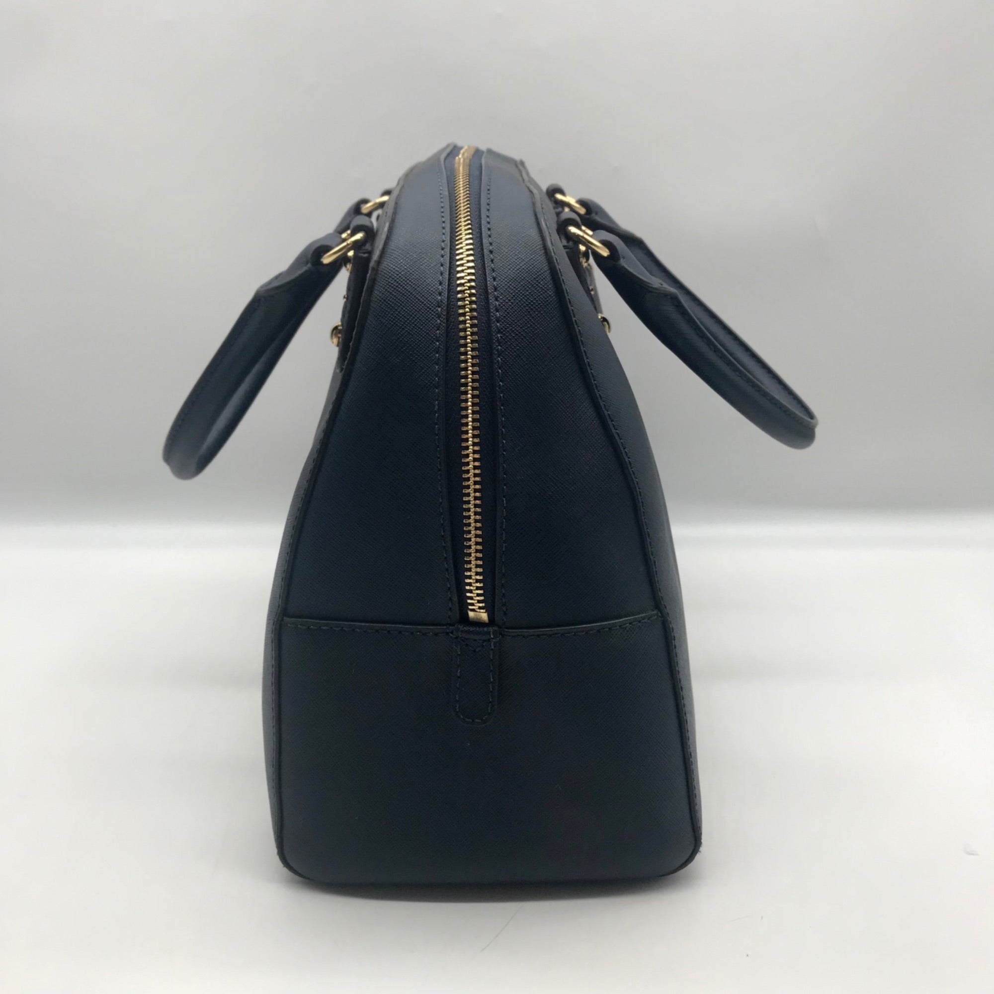 Michael Kors Navy Blue Large Dome Satchel Handbag
