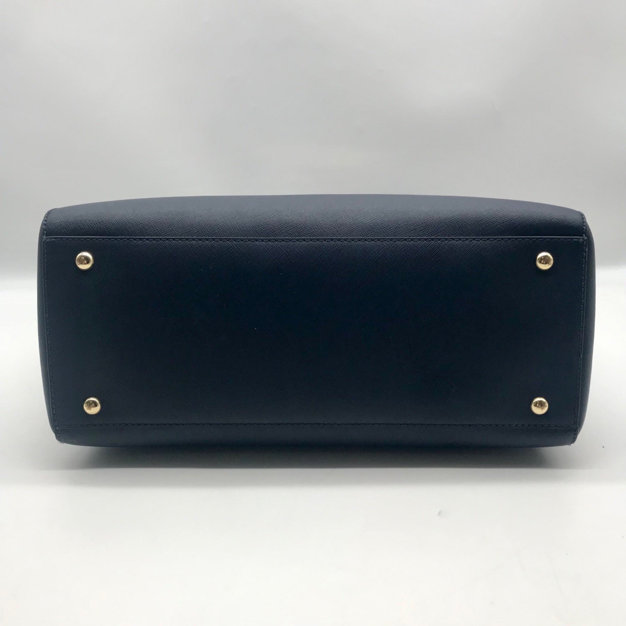 Michael Kors Navy Blue Large Dome Satchel Handbag