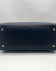 Michael Kors Navy Blue Large Dome Satchel Handbag