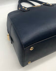 Michael Kors Navy Blue Large Dome Satchel Handbag