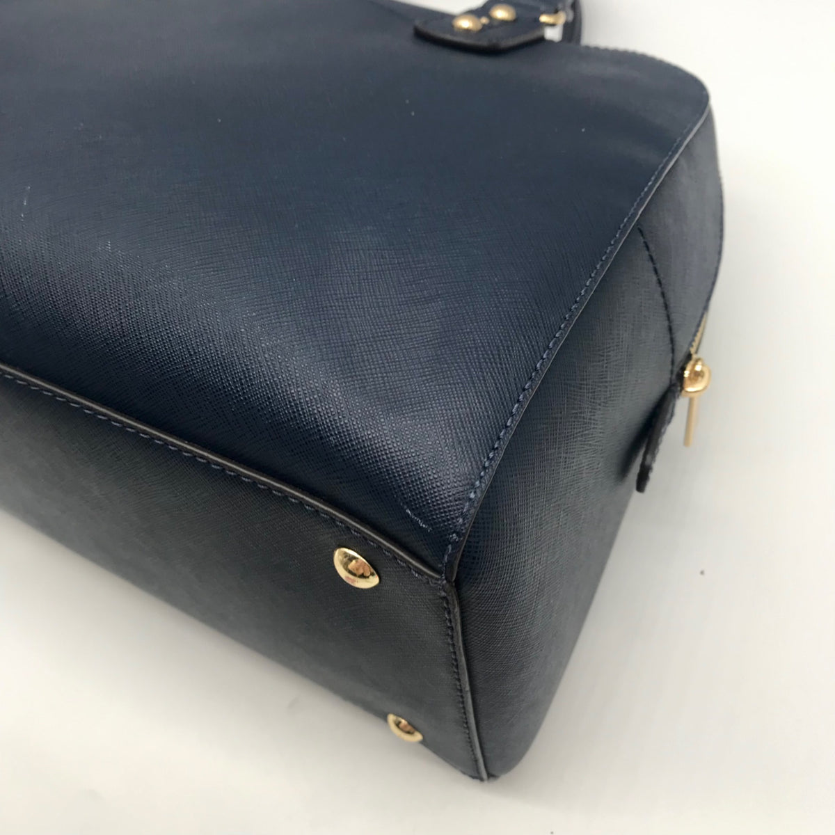 Michael Kors Navy Blue Large Dome Satchel Handbag