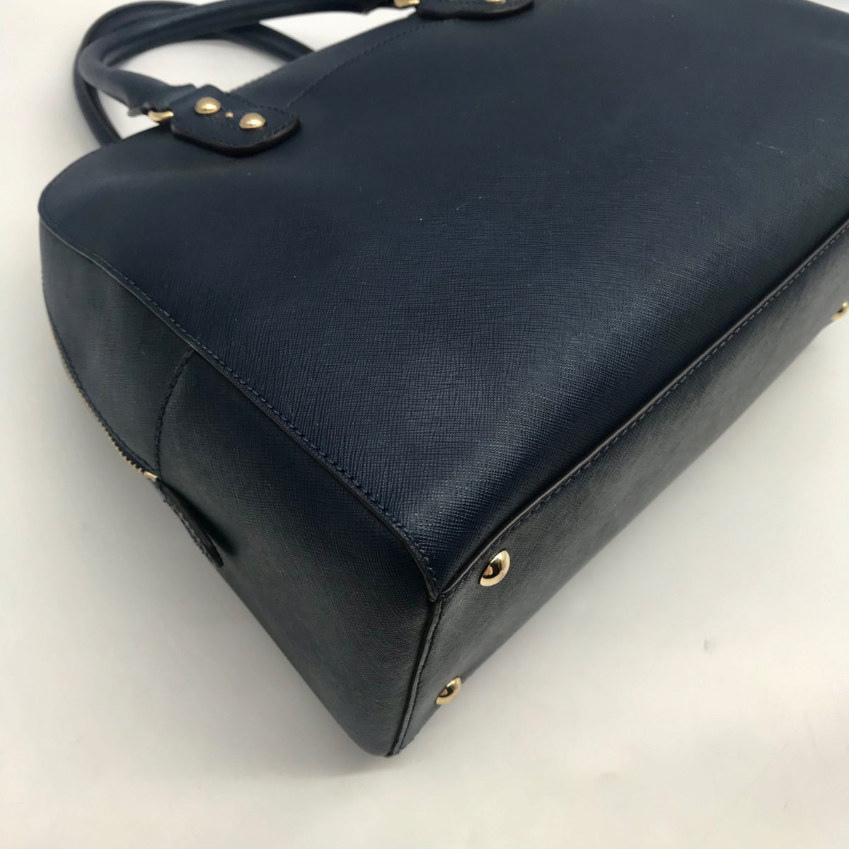 Michael Kors Navy Blue Large Dome Satchel Handbag