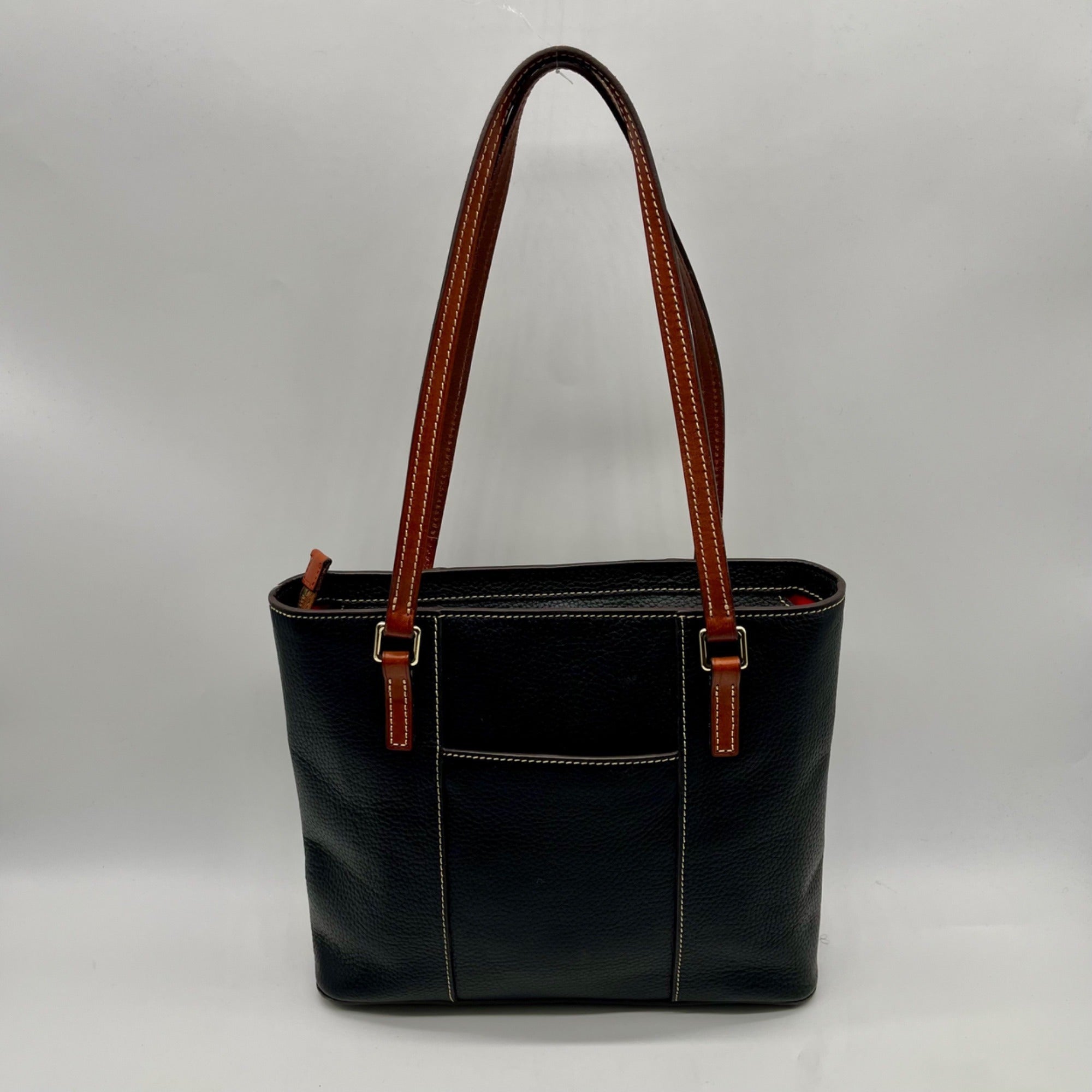 Dooney And Bourke Black Pebbled Leather Shoulder Bag