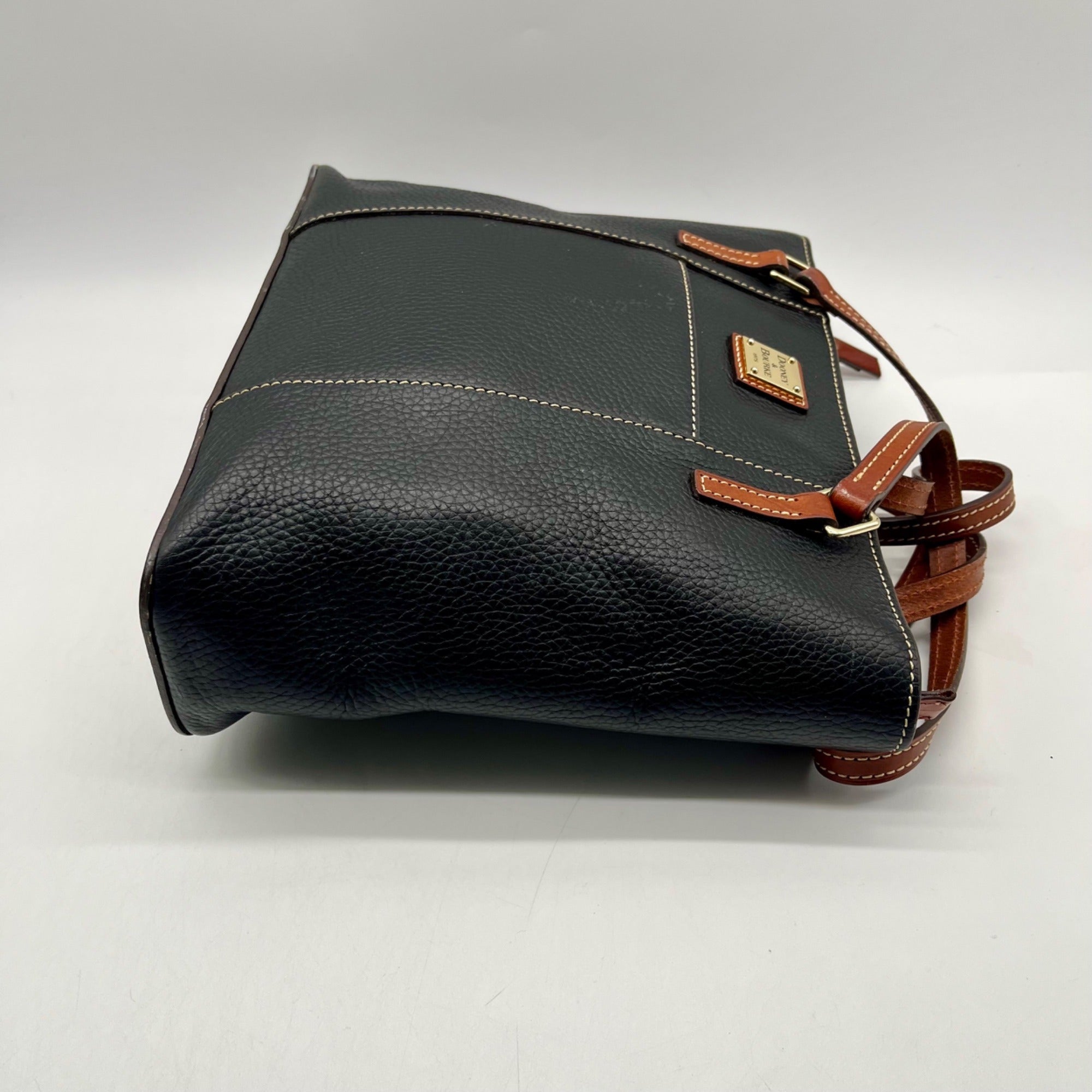 Dooney And Bourke Black Pebbled Leather Shoulder Bag