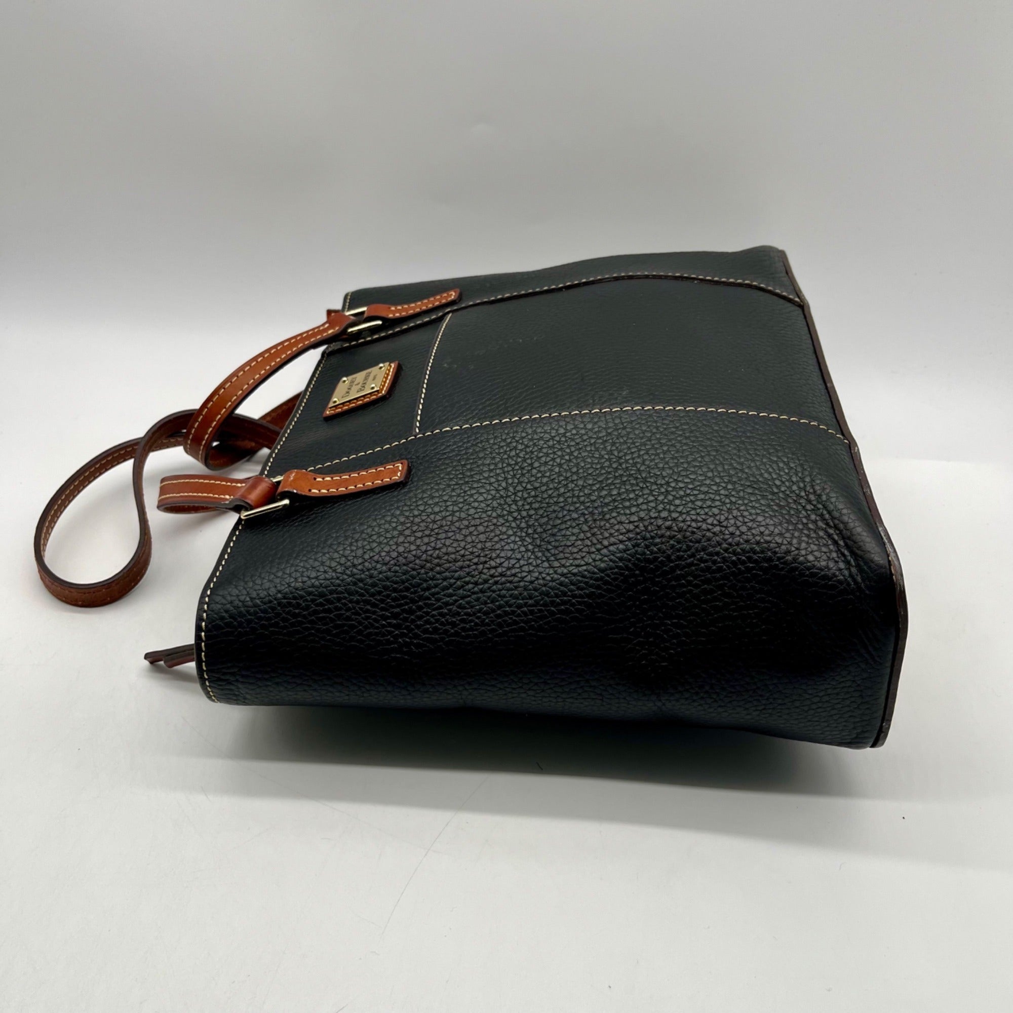 Dooney And Bourke Black Pebbled Leather Shoulder Bag