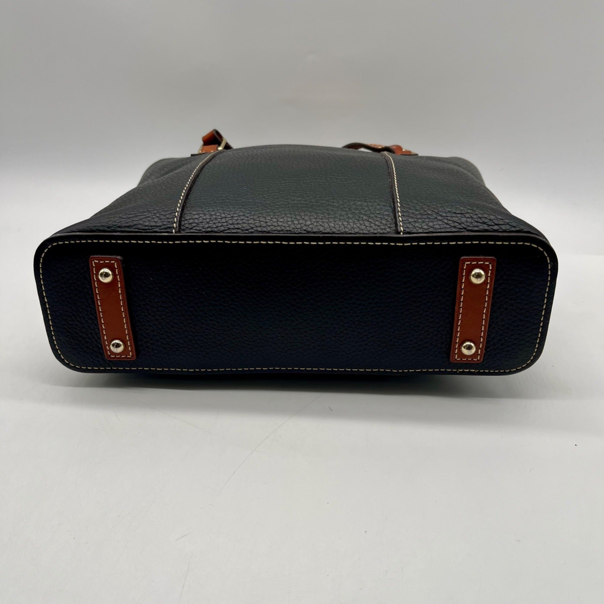 Dooney And Bourke Black Pebbled Leather Shoulder Bag