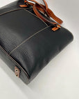 Dooney And Bourke Black Pebbled Leather Shoulder Bag