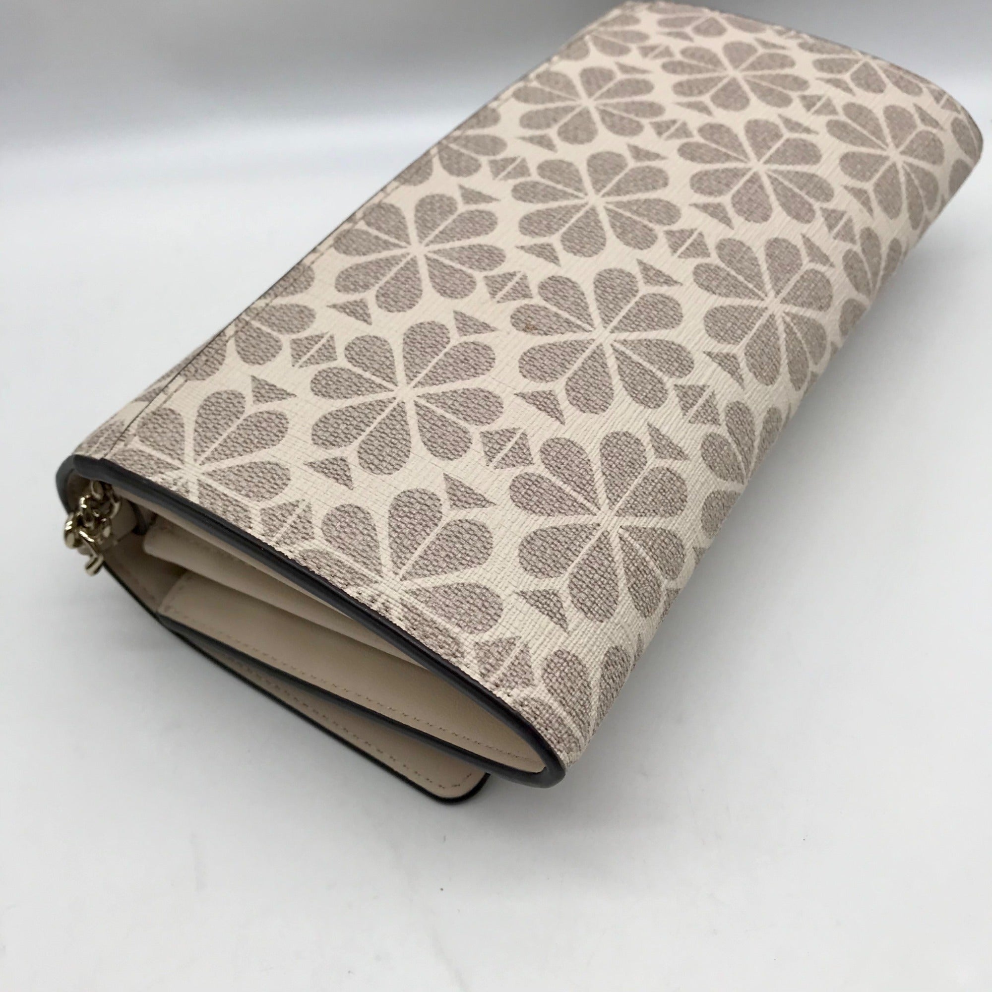 Kate Spade Natural Coated Canvas Flower Chain Crossbody Bag