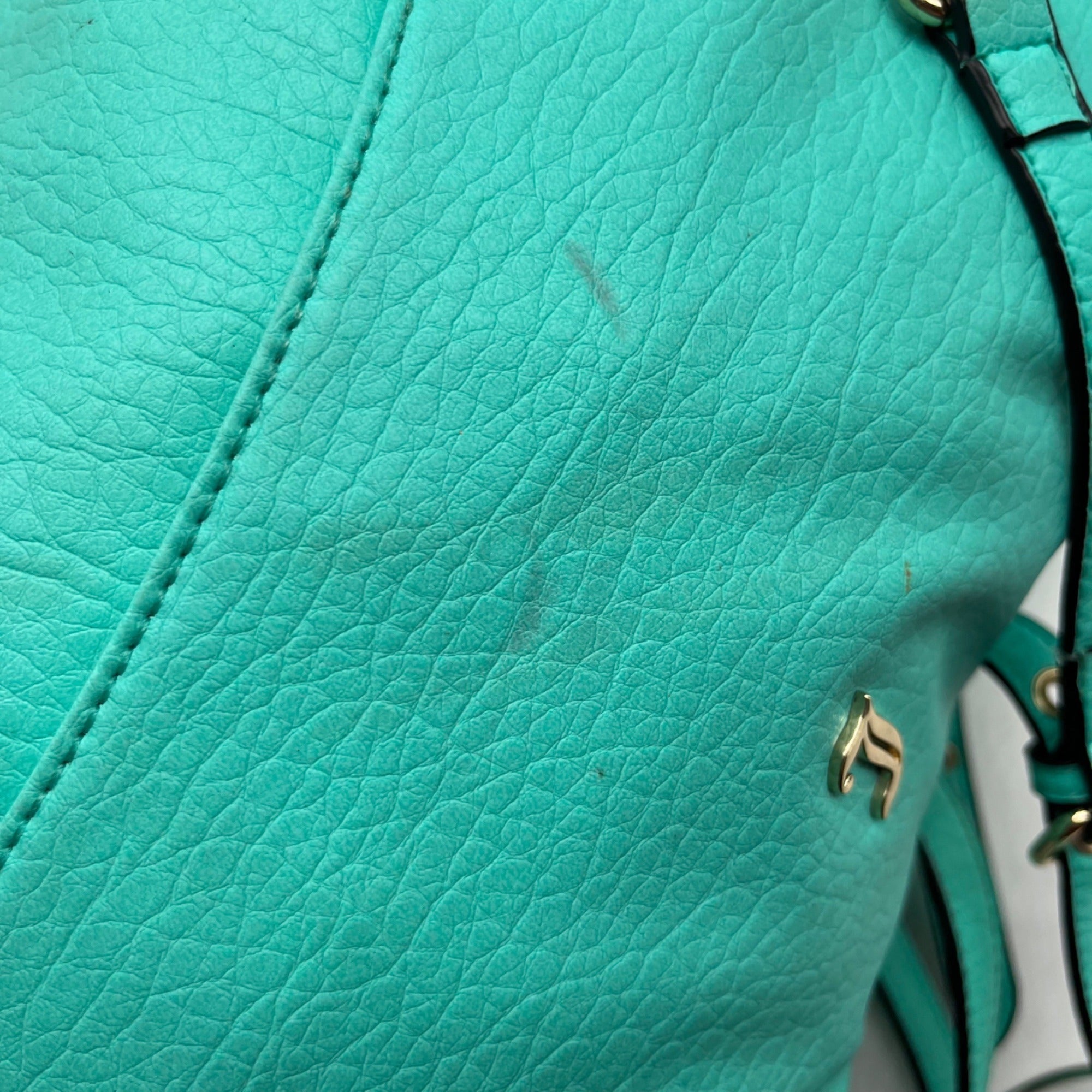 Juicy Couture Teal Leather Traveler Flap Crossbody Bag