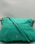 Juicy Couture Teal Leather Traveler Flap Crossbody Bag