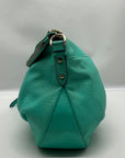 Juicy Couture Teal Leather Traveler Flap Crossbody Bag