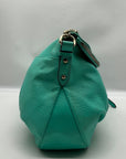 Juicy Couture Teal Leather Traveler Flap Crossbody Bag