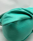 Juicy Couture Teal Leather Traveler Flap Crossbody Bag