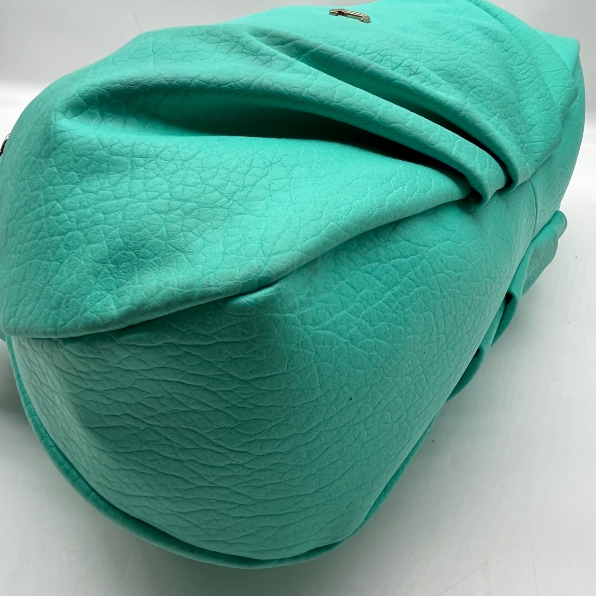 Juicy Couture Teal Leather Traveler Flap Crossbody Bag