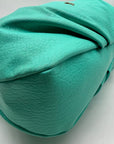 Juicy Couture Teal Leather Traveler Flap Crossbody Bag