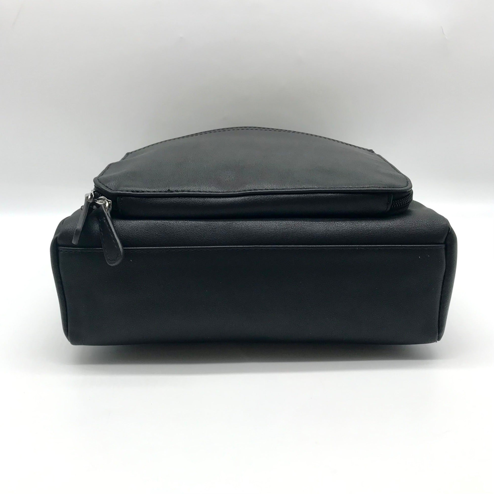 Giani Bernini Black Nappa Leather Front Zip Crossbody
