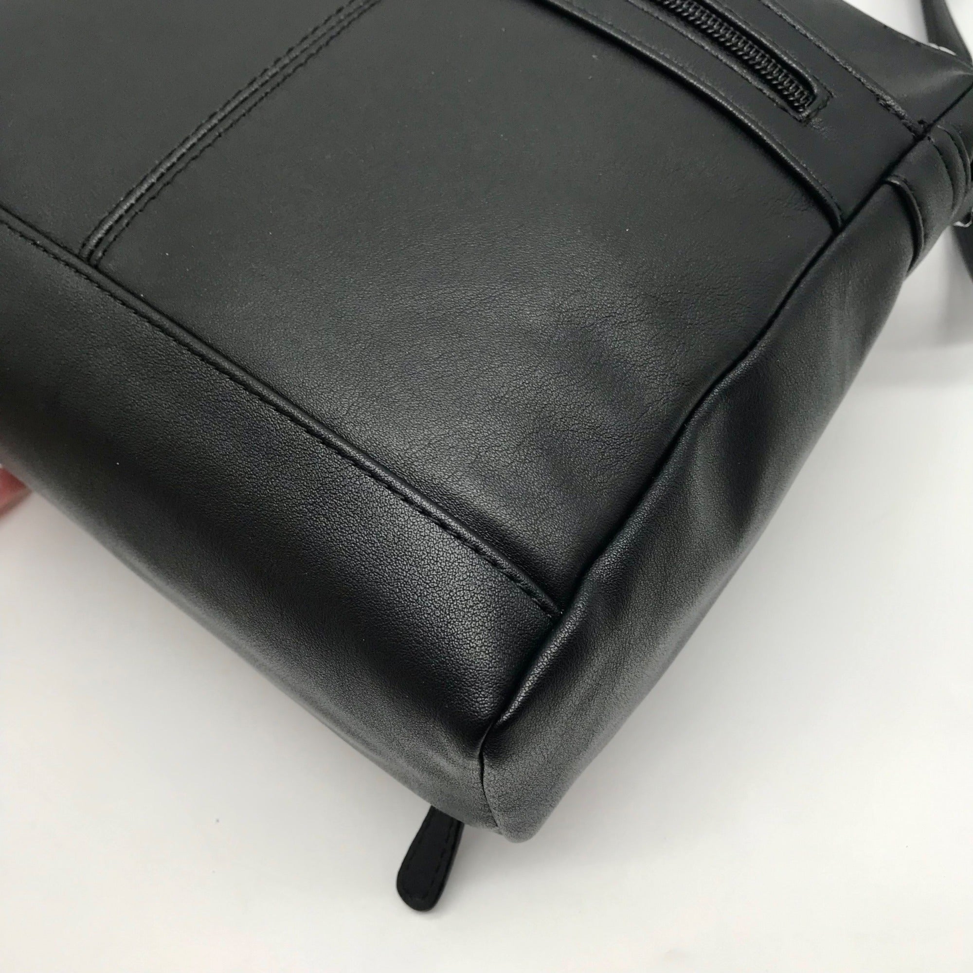 Giani Bernini Black Nappa Leather Front Zip Crossbody