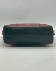 Fossil Brown And Black Pebbled Leather Convertible Satchel