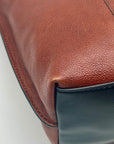 Fossil Brown And Black Pebbled Leather Convertible Satchel