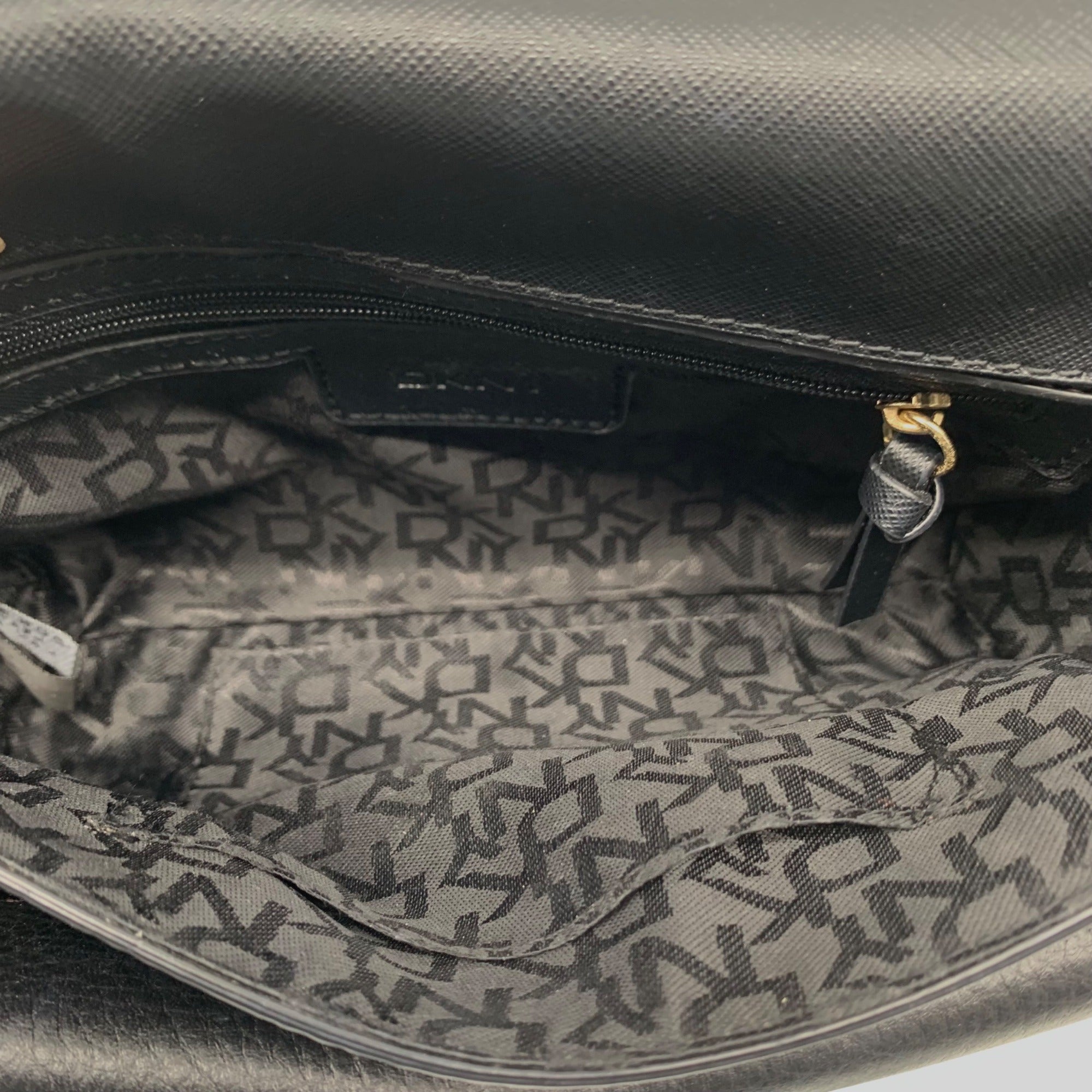 DKNY Black Leather Crossbody Bag