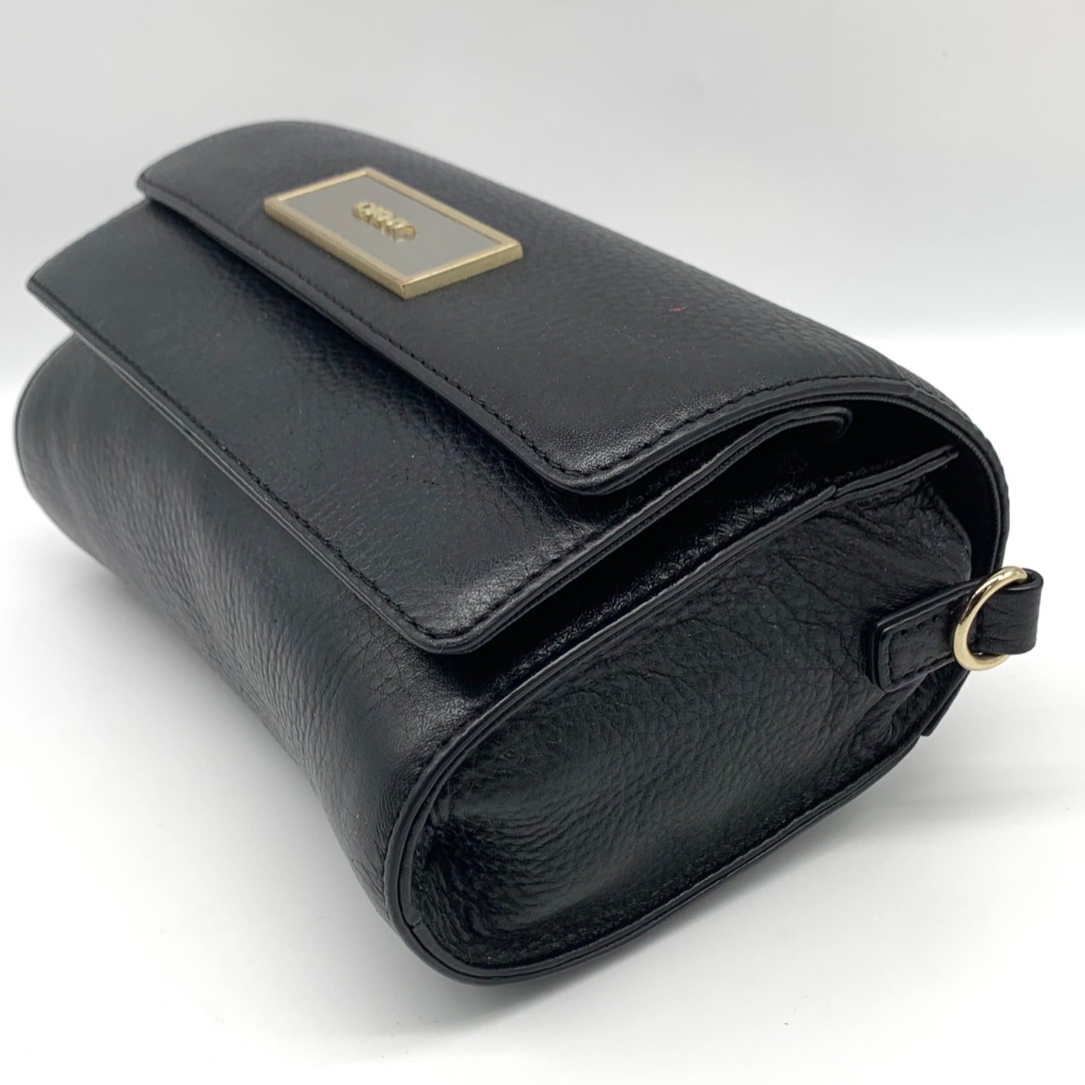 DKNY Black Leather Crossbody Bag