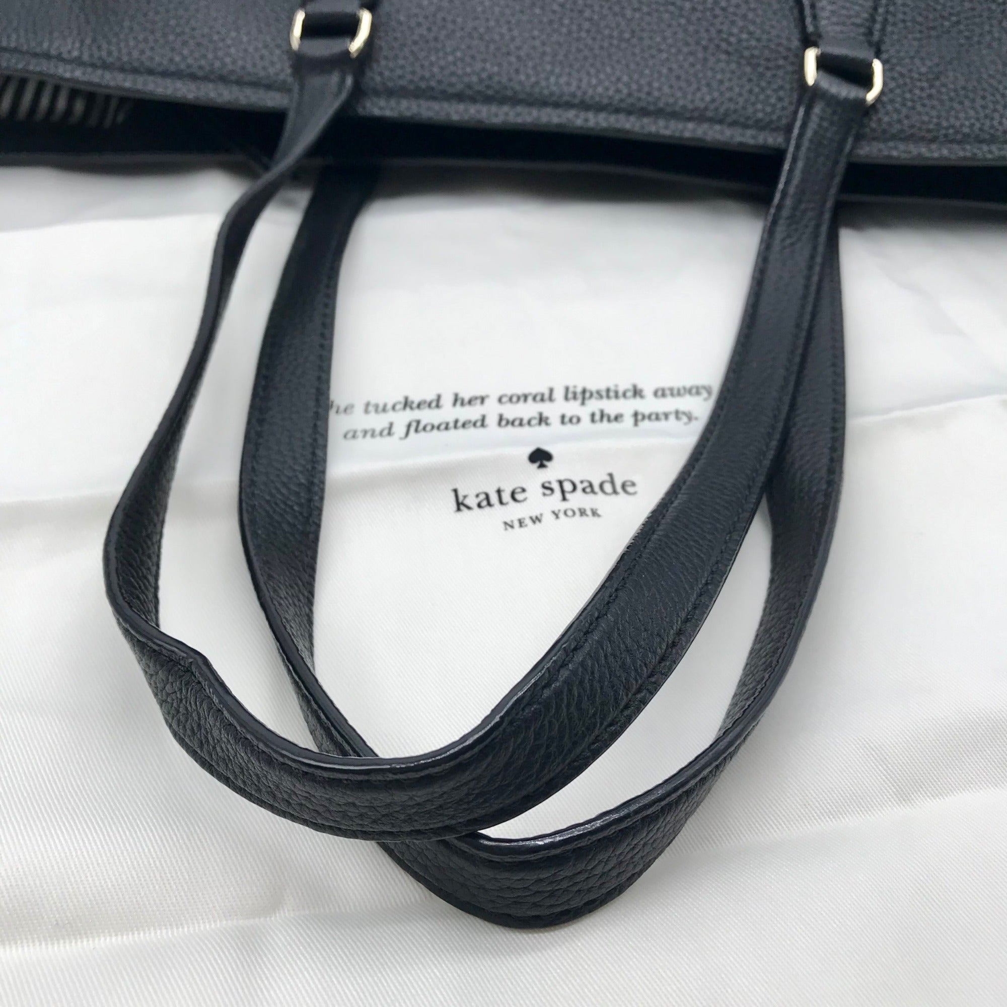 Kate Spade Black Pebbled Jackson Street Jana Tote Bag