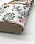 Giani Bernini Cream Floral And Sea Signature Faux Leather Crossbody